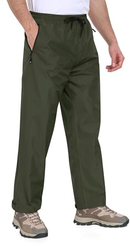 MoFiz Regenhose Herren Fahrrad Überziehhose Leichte wasserdichte Winddichte Outdoorhose Atmungsaktive Wanderhose Packbar