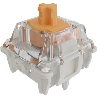 GATERON KS-20 Doppelschienen-Orange HE-Magnetschalter(70 Stück) | Werkseitig vorgeschmiert, frei einstellbarer Vorhub, kompatibel mit magnetischen HE-Gaming-Tastaturen