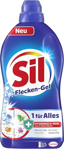 Sil 1 für Alles Fleckengel, 1,3 Liter, Fleckenentferner, hygienisch reine Wäsche auch bei kalten Waschtemperaturen (Packung mit 5)