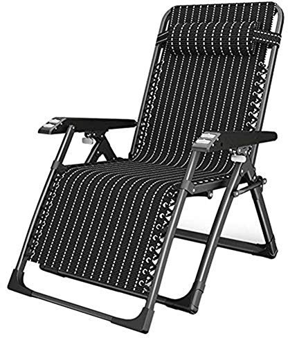 SJHDHDA Bürokontrollstuhl Zull Gravity Patio Loungers Falten Camping Liegestuhl Sun Loungers Rasen im Freien Office Strand tragbarer Gartenstuhl unterstützt 200 kg Schwarz Learned extensively