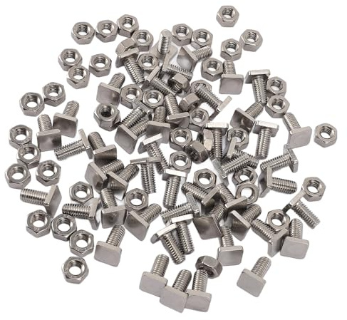 Greenhouse Nuts and Bolts,50 Sets Stainless Steel Greenhouse Screws Quick Assembly M6 X 13 Screws M6 Nuts Tool Assortment Set for Hardware Greenhouse Supplies