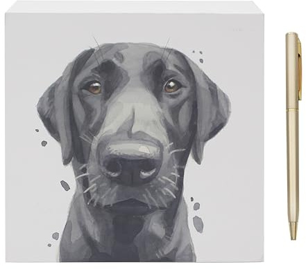 Lesser & Pavey Black Labrador Memo Block Robert James Hull for Home & Office | Stylish Notepads & Writing Pads For Daily Use | Compact Note pad & Memo Pads for Daily Notes & Reminders