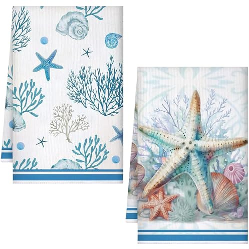 WEITAPYT 2 PCS Trapos Cocina, Trapos Cocina Verano, 60 * 40 CM Toallas De Cocinas, Traposs Cocinas Algodon, Ideal para Cocino, Baño, Camping, Sala de Estar Y Hotel/A