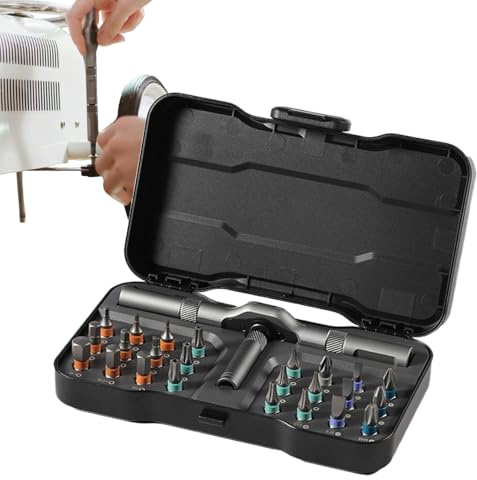 Set di cacciaviti a cricchetto portatile,Set di cacciaviti magnetici - Kit di strumenti con impugnatura a T con per riparazione elettronica, manutenzione automobilistica, computer e