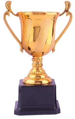 Fiorky Gold Award Trophy Cup Erster Platz Gewinner Goldener Pokal Höhe 17,5/22 cm Basketball Fußball mit Griff & Sockel Sportwettbewerb for Spaß Kinderforty, Sport, Schule & Spiele Belohnung
