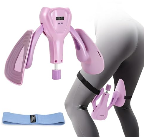 Appareil Musculation Périnée Kegel, Musculation Fessiers Cuisses, Intensité Réglable, Set Bande de Résistance, Sport Maison pour Homme et Femme