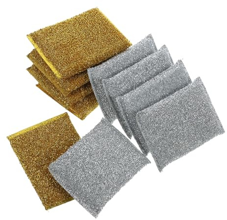 Spugna da Cucina per Piatti 10 Pezzi PET Pulizia | Rimuove Grasso Ostinato e Macchie Difficili, Non Abrasiva, per Cucina e Casa, Adatta a Piatti e Stoviglie
