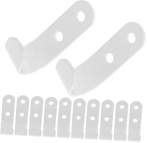 Alipis Heavy Duty Trailer Tarp Hook Set White Awning Fastener Clips for Secure Cargo Towing and Rv Sunshade Net Sturdy Vibration Resistant Tarp Hangers with Screws for Outdoor Canopy