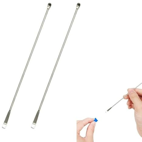 Espátulas de Laboratorio Acero Inoxidable, Cuchara de Laboratorio, Micro Cuchara de Acero Inoxidable, Espátula de Doble Extremo, para Relleno de Cápsulas, para Muestreo de Reactivos, 20cm, 2 Piezas