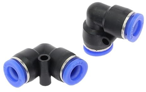 1pcs PV PVG L Shaped Elbow 4mm-16mm OD Hose Tube One Touch Push in Air Pneumatic Connector Fittings Plastic Gas Quick Fitting(PV-6mm)