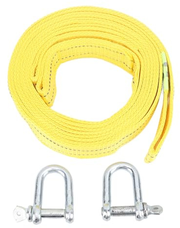 Tomotato Cinghia di Traino Nylon, Doppio Strato Rinforzato 5m Capacità 11023lbs, Gancio per Veicoli Auto Camion SUV