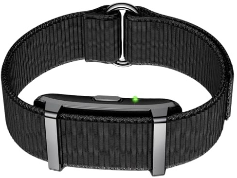 Smart armband, pulsmätare dygnet runt, HRV och blodsyrespårning, sömnstegsanalys, flera sportlägen, fjärrfotoinspelning, 1 ATM vattengradering, svart