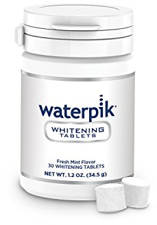 Waterpik Whitening Munddusche Nachfülltabletten, Zahnweißtabletten zur Verwendung mit Waterpik Whitening Munddusche, Minzgeschmack, Packung mit 30 Tabletten (WT-30EU)