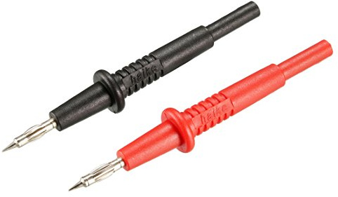 sourcing map Test Probes Stainless Steel Needle Tip with 4mm Banana Socket for Multimeter Test Leads 2pcs