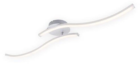 Briloner Leuchten LED Deckenleuchte,3165-029 Deckenlampe 2-flammig, 1.400 Lumen, 3.000 Kelvin (warmweiß), 18 Watt, Aluminiumfarbig, 782x120x110mm (LxBxH), 9 W, Aluminium Farbig