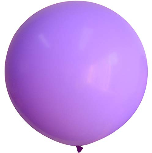 Neo LOONS 36 Inch Giant Latex Balloons, Standard Lavender Pink Round Balloons for Birthdays Weddings Receptions Festival Party Decoration, 5 Pcs