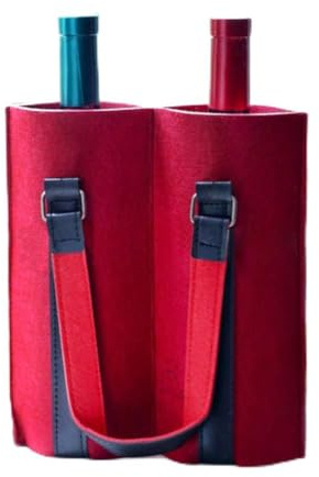 Flaschentaschen Filz Für 2 Flaschen Filztasche Flaschenträger Flaschenkorb Flaschenbeutel Wein Bierträger Flaschenverpackung Flaschentragetasche Flaschentasche Für Reise Party Weihnachten Thanksgiving