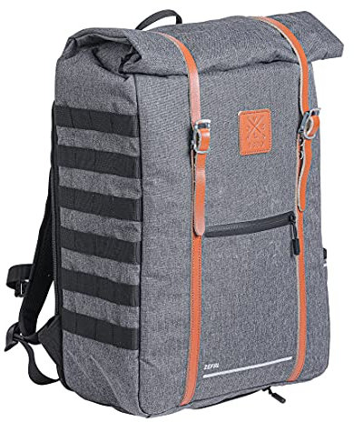 Zefal Urban Backpack - Urban Cycling Backpack - Waterproof 15-inch Laptop Bike Luggage Bag, Grey, 27L
