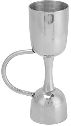 Double Jigger with Handle, Stainless Steel Cocktail Measuring Cup Cocktail Jiggers Barware Alcohol Measuring Tool Measuring Jigger Cocktail Professional Bartender