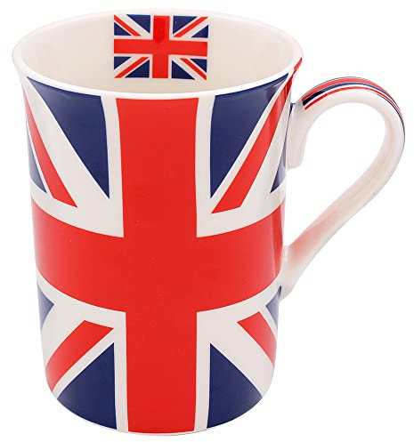 The Leonardo Collection Union Jack Mug for Home & Kitchen | Newly Designed Mugs for Tea & Coffee | Lovely Cup for Mens Gifts & Birthday Gifts for Women