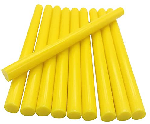 DHAEY Heißklebesticks Farbig, 10 Stücke Gelbe Farbe 7 MM Heißkleber Sticks for Elektrische Klebepistole Car Audio Craft Reparatur Sticks Klebstoff Siegellack Stick