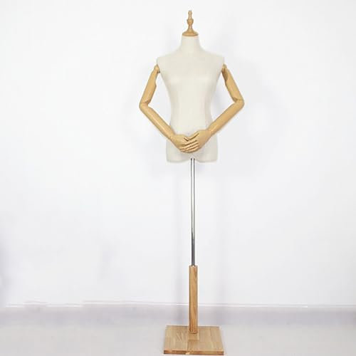 Rozhuhro Schaufensterpuppe Torso weiblich, Höhenverstellbar Mannequin, Deko Mannequin, Schneiderpuppe, Weiblich Schaufensterpuppe,Weiß,3