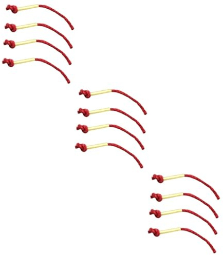 BESPORTBLE 12pcs Waxed Fire Rope Sleeve for Camping Bbq Spark Firelighters Hiking Emergency Kit