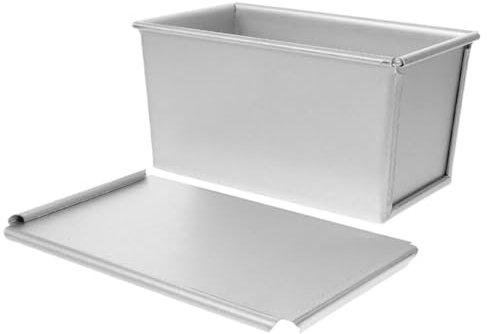 Ciieeo Con Tapa Tostada De Metal Antiadherente Lata De Rectangular De Aluminio Molde Para Hornear Pasteles Sándwich Caja De Tostadas Rectángulo Pastel Utensilios De Cocina Para