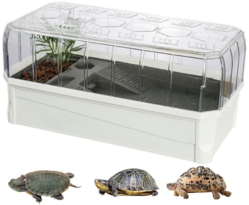 Misaakoeq Lebensraum für Schildkrötenaquarien - Mehrzweck-Becken für Landschildkröten - Weißes Aquarium für Brasilianische Landschildkröte