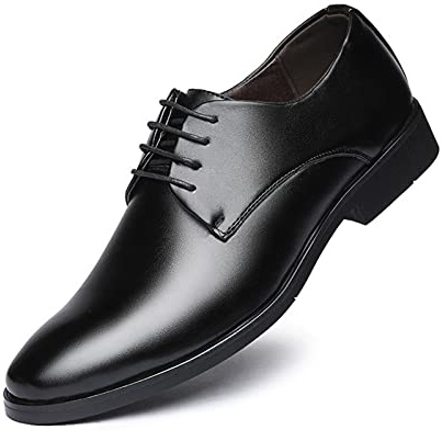 Ninepointninetynine Zapatos Vestido Oxford for Hombres Zapatos Derby con Cordones Punta Redonda Cuero De PU Parte Superior Baja Suela De Goma Antideslizante Antideslizante Boda(37 EU)