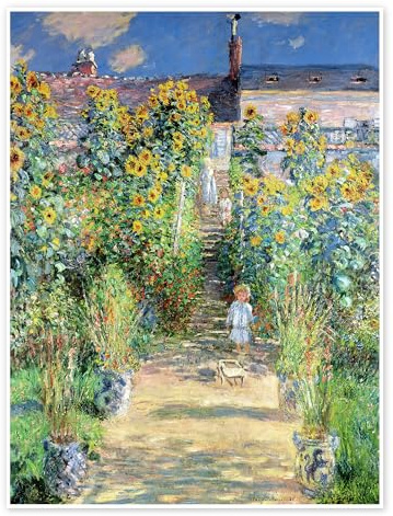 Posterlounge Garten in Vétheuil Poster | 50 x 70 cm von Claude Monet Grün Wandbilder Wanddeko