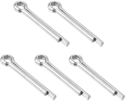 sourcing map Splinte, 8 mm x 50 mm, 304 Edelstahl, Splinte, Splinte, Splinte, Splint für Haushaltsgeräte, Sportgeräte, Automechaniker-Reparatur (Silber)