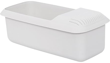 Mikrowellen-Nudelkocher Mit Sieb | 29x14x11cm Hitzebeständiger Nudelboot-Gemüsedampfer Spaghetti-Nudelkocher, Spaghettischüssel Nudelkocher BPA Frei, Küchengeräte Für Gesundes Kochen, Weiß