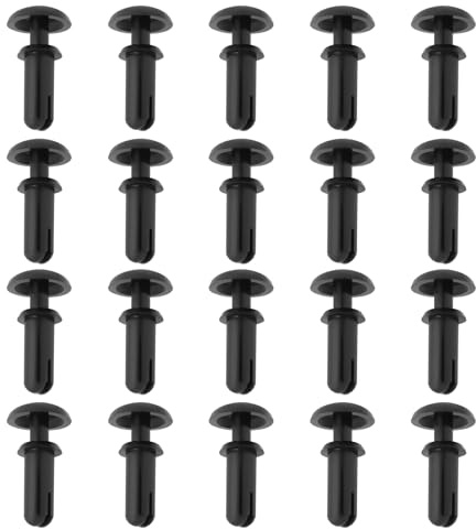 Be In Your Mind 20 Piezas Tornillos de Expansión de Nailon de 6,4 X 12 X 3 Mm Diámetro del Orificio de 3,1 Mm Compatible con Surron Pasadores de Remache Negro para Vehículos Eléctricos Todoterreno