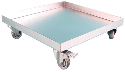 QSNYJPL Water Tray, Oil Drip Pan Thickened Steel Plate, Water Tray for Plants for Floor with Universal Wheels, Sealed and Leak-proof(60x40cm/24x16in)