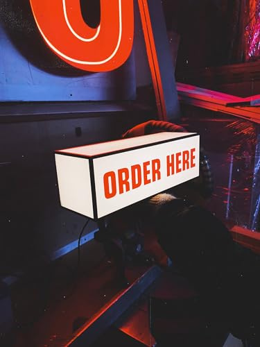 ORDER HERE RGB LED Neon Lightbox with Remote Control Wall Mountable Pulsing Studio Warning Sign Illuminated Lights Sign for Cinema Libraries Cafes Home Company Desk Wall Decor USB Powered