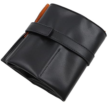 YEJBBUC Rouleau de montre en cuir synthétique pour homme et femme Noir