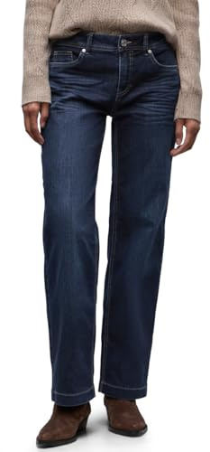 Street One 3716718 Jeans a Gamba Dritta, Deep Indigo Washed, 30 W/30 L da Donna