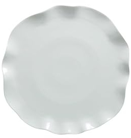 Dinner Plates 9-inch Hotel Supplies Artistic Conception Dish Creative White Porcelain Irregular Special Cold Hot Tableware Nest Edge Plate Shallow Party Supplies(11 in)