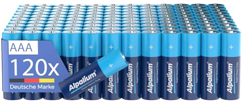 AAA Batterien R03 Micro 120er Pack Super Heavy Duty Zink-Kohle Vorratspack 1.5V Alpalium AAA R03 für Fernbedienung, Wecker, Taschenlampen, Spielzeug, Taschenrechner, Wanduhren und mehr