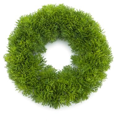 Künstlicher Mooskranz Grün - Naturgetreuer Deko-Kranz in Moos-Optik - Hochwertiger Moosring für Tischdeko, Wand & Tür (Grün, 1 x Ø 25 cm)