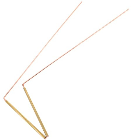 EPIGEIST 2 Baguettes de Sourcier en Cuivre Bicolores, Détecteurs d'eau et D'objets Enterrés, Tiges Légères pour Divination et Détection de Trésors, Outil Portable Multifonction pour Jardin