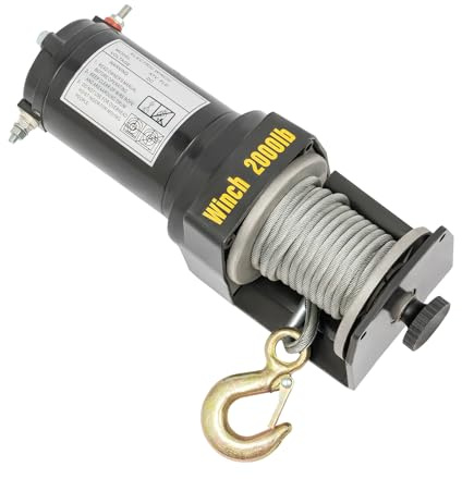 Verricello elettrico 12 V, 0,4 KW, motore in rame puro, 440 lbs verticale/1984 lbs, capacità di carico orizzontale, IP67, impermeabile con freno di emergenza, telecomando per fuoristrada, barche