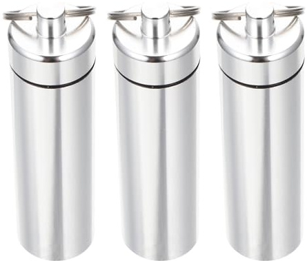 BETOOKY 3 Estuches Metálicos de Aluminio para Hisopos y Palillos, Contenedor Sellado Llavero Portátil, Tamaño 8x2.3x2.3 Cm, Adecuado para Camping, Senderismo y Viaje