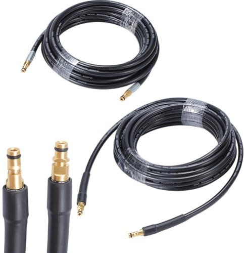Whychstore Karcher K2–K7 Replacement High-Pressure Hose, 5M/6M/10M/15M, 180 Bar (2610 PSI), Brass & Rubber with Quick-Connect Fittings