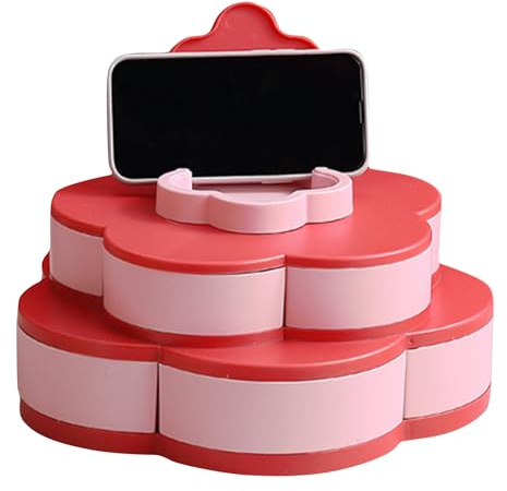 Générique Snack Jars - Rotating Storage with Phone Holder | Reusable Snack Boxes with Lid for Home, Apartment, Restaurant, Party, Chocolate, Dessert, Nuts
