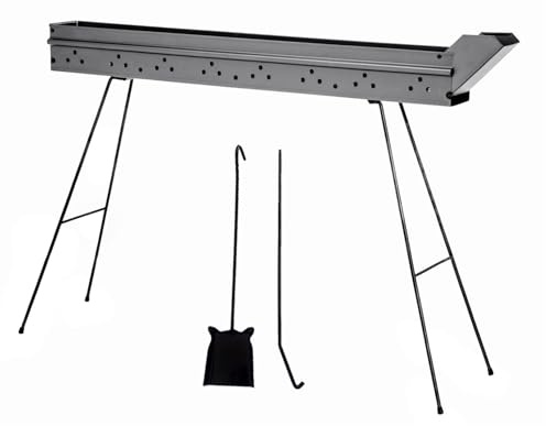 Fornacella Arrosticini Abruzzesi C110 - Canalina Barbecue a Carbone per Spiedini - Cuoci Arrosticini in Ferro Made in Italy con Paletta e Attizzabrace