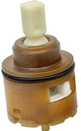 BARBETTA RICAMBI BAGNO Cartuccia Ceramica Aperta per Miscelatore, D.35 mm, Asta Quadra in Plastica 9x9 mm, Ricambio Universale per Serie Paini