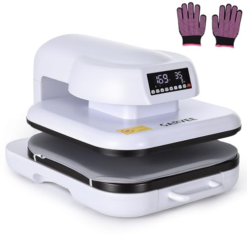 Auto Heat Press Machine, 15x15 Inch for T-Shirt Sublimation | Auto Release, Dual Heating Tubes, 6 Preset Modes, Max 220Lbs Pressure, Works For Pillows, Canvas Bags & DIY Fabric Crafts