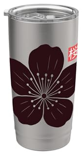 Fiori di ciliegio Sakura Fiore giapponese Kanji Bicchiere termico in acciaio inox doppia parete